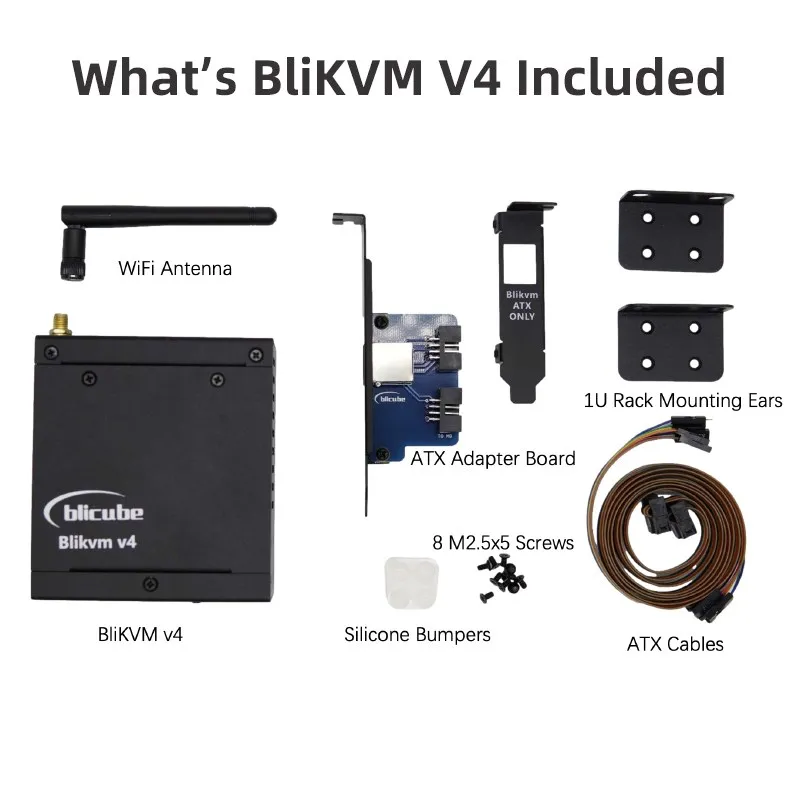 Imagem -04 - Blikvm v4 Allwinner H616 Soc Kvm Over ip Poe Hdmi-comaptible Vídeo Loop Através Pikvm Rtc Captura de Vídeo para Servidor Remoto