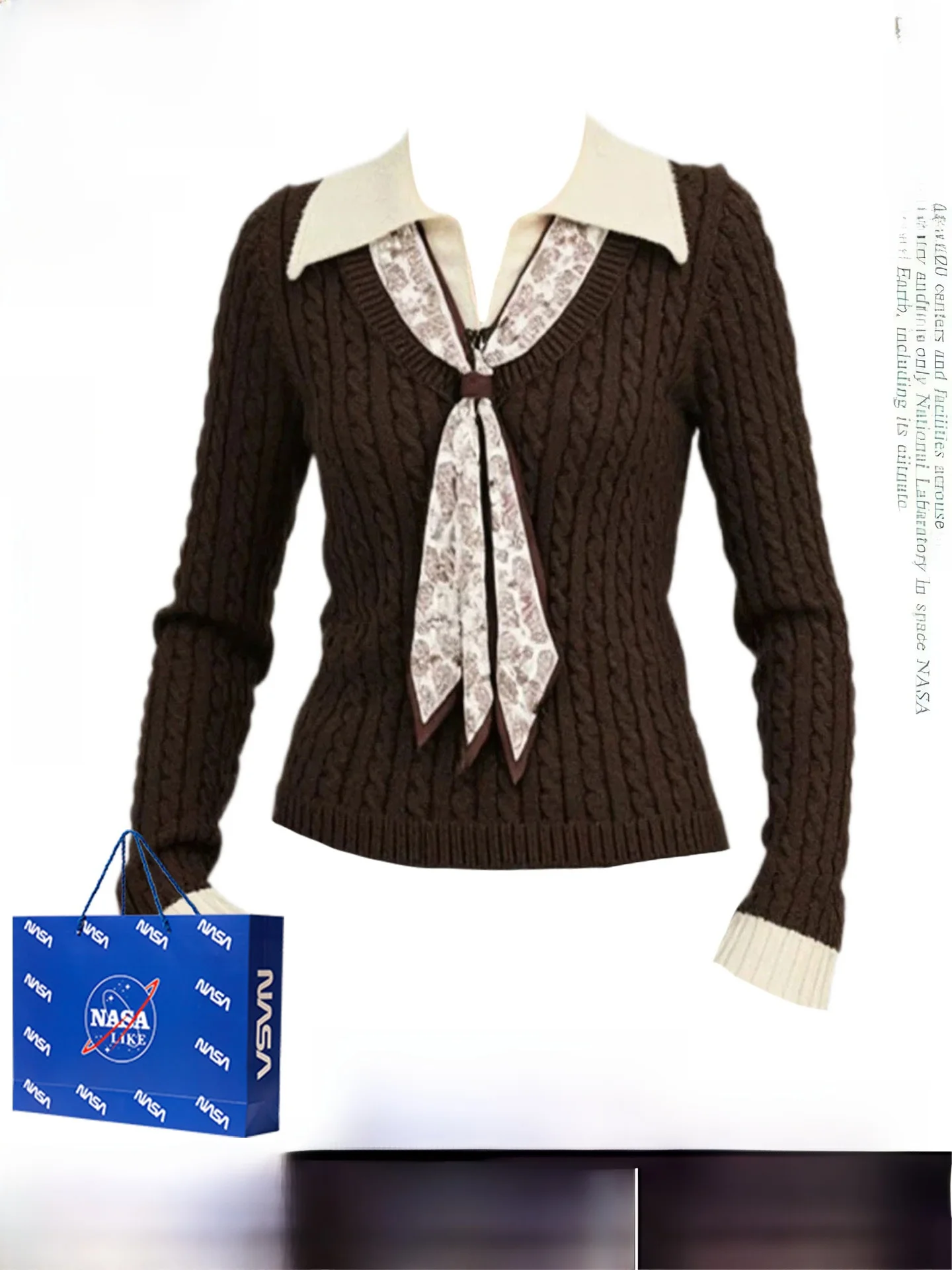 

Женский модный топ из полиэфирного волокна в стиле ретро, с вязаным узором, приталенный, осенне-зимний, стандартной длины