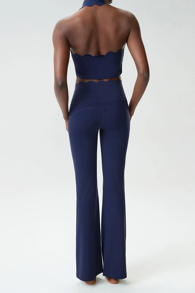Zweiteiliges Fitness-Yoga-Set für Damen, einfarbig, dehnbar, weich, atmungsaktiv, schnell trocknend, Trainingskleidung, Sportbekleidung für Damen – Detail 27