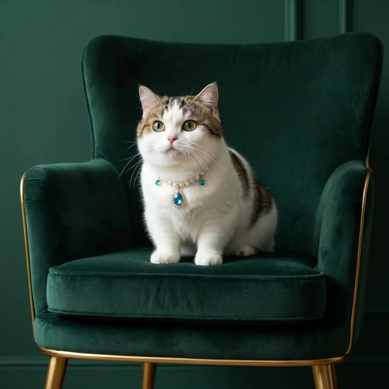 Collier décoratif pour chats et petits chiens avec pendentif brillant_voghion.com