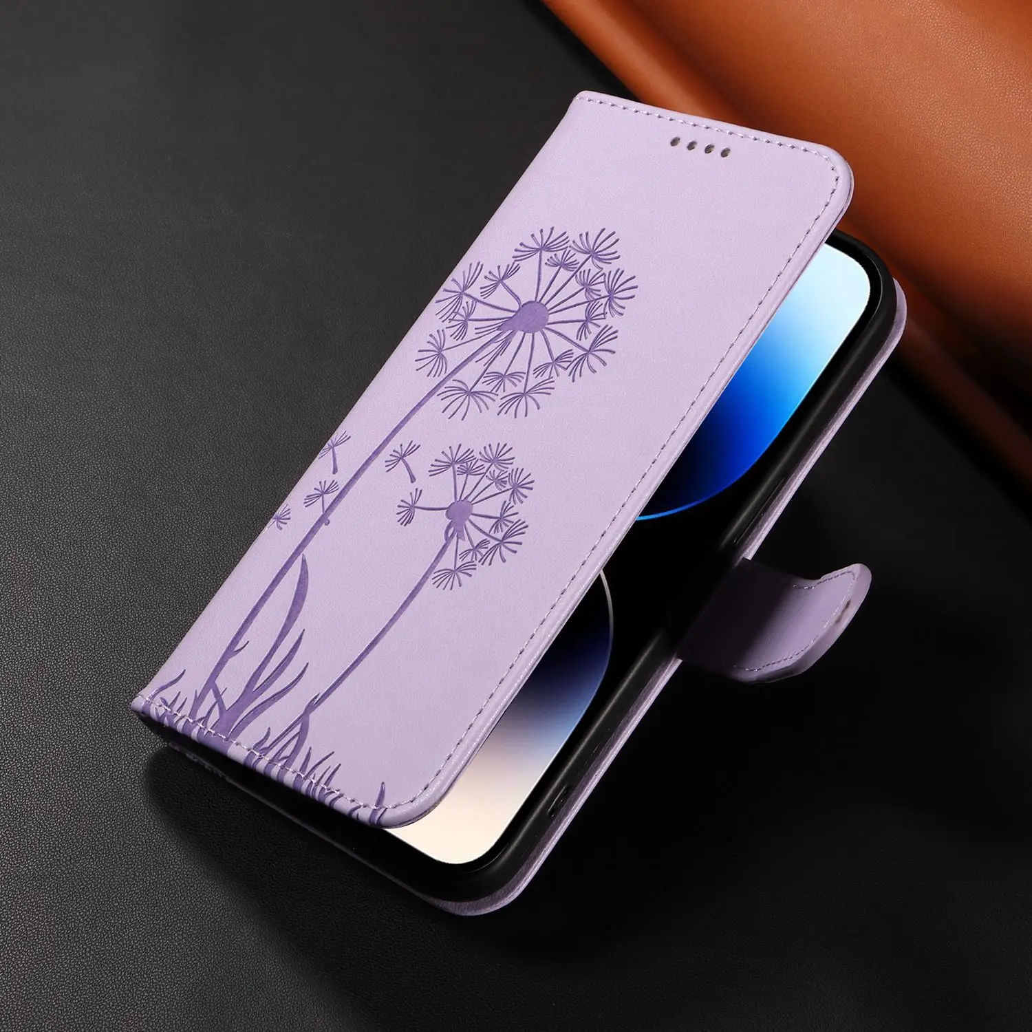 محفظة مغناطيسية بفتحة للبطاقات مسنده حافظة جلدية لهاتف OPPO Realme 14 Pro Plus 14T 14X 13 12 11X 10 9 9i 8 8i 4G 5G