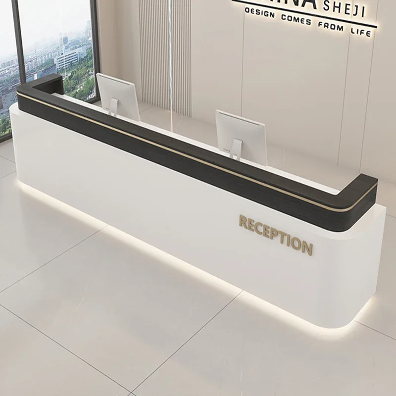 Lectern Bar Counter Reception Desk Hotel Front Cashier Spa Simple Modern Service Desk Advisory Bancone Reception Furniture