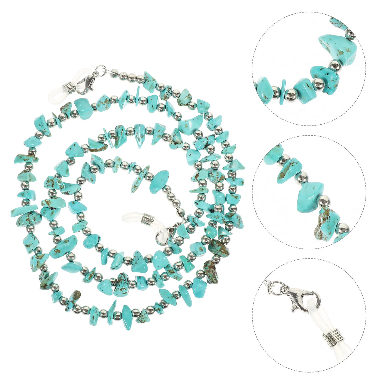 

Irregular Turquoise Eyeglass Strap Anti-Lost Eyeglass Chain Lanyard for Glasses Reading Glasses Sunglasses Eyeglasses