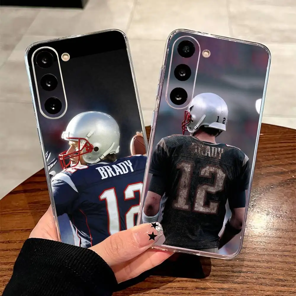 American Football T-Tom Brady  Phone Case For Samsung A25 A15 A05 A54 A34 A24 A14 Transparent Silicone Phone Cover