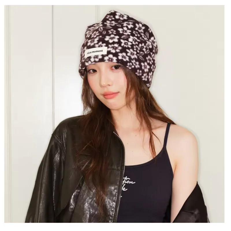 

Winter Floral Ear Protection Hats For Women&Men Warm Beanies Caps Outdoor Ski Balaclava Bib EarCaps Ladies Skullies Hats Gorros