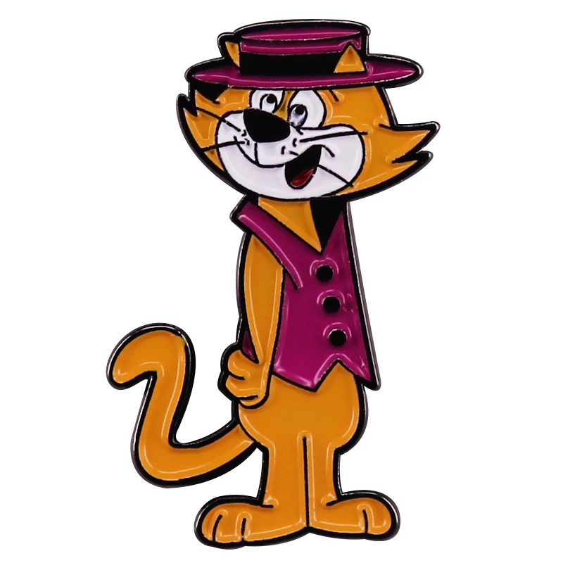 Top  X Cat Gentleman Enamel Pin Brooch Badge Backpack Collar Pins Hat Jewelry Accessories American Animated Sitcom