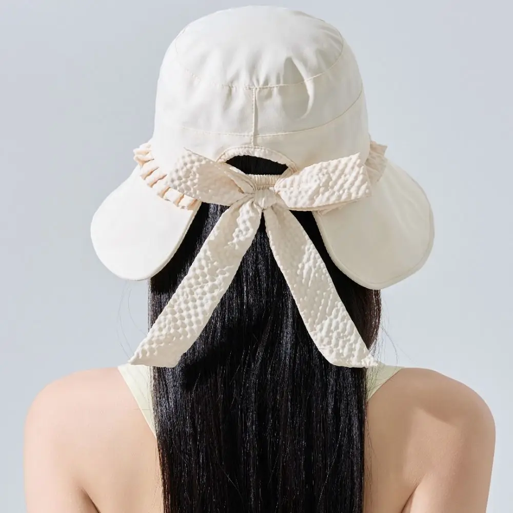 الأزياء القوس صياد قبعة عارضة رقيقة بلون واقية من الشمس قبعة مصدات الرياح حبل قبعة الشمس ظلة حوض قبعة الصيف في الهواء الطلق