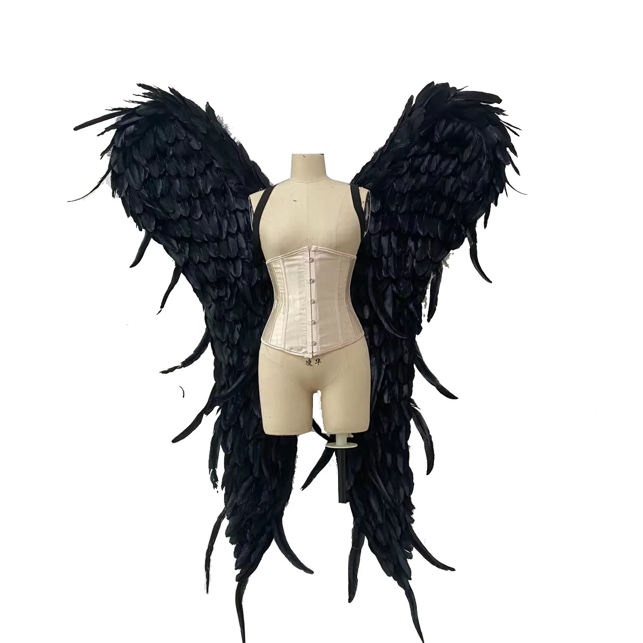 

Adult black angel feather wings wedding decoration photography show party performance props