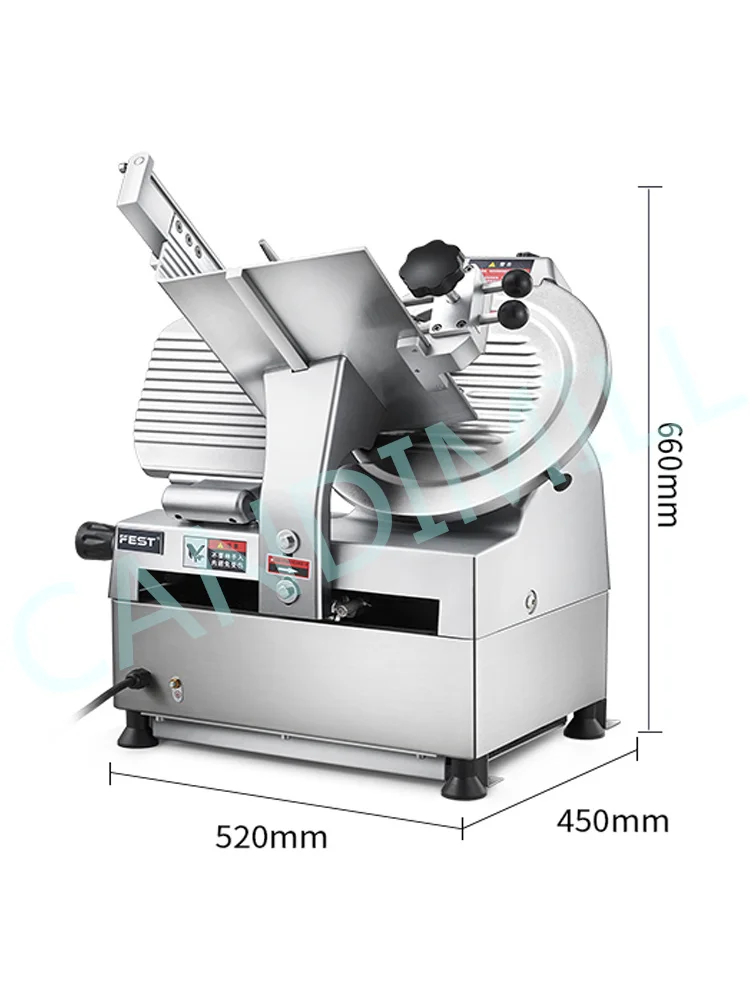 Electric Slicer Upgraded Stainless Steel Meat Cutter Commercial Multi-function Beef Mutton Roll Food Slicer Stainless Steel Blad