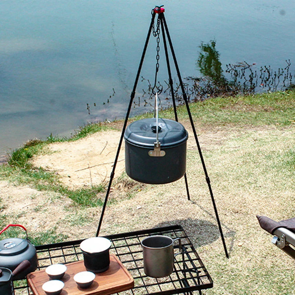 

Алюминиевая подвесная кастрюля SUNDICK для приготовления пищи на природе, для кемпинга и пикников, с треногой