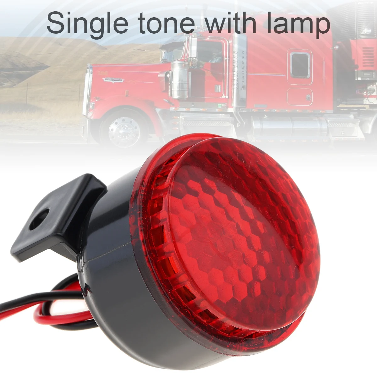 Bocina de alarma de marcha atrás para coche, bocina de advertencia automática de 12V-24V, altavoz de marcha atrás, sirena de zumbador con cable/luz