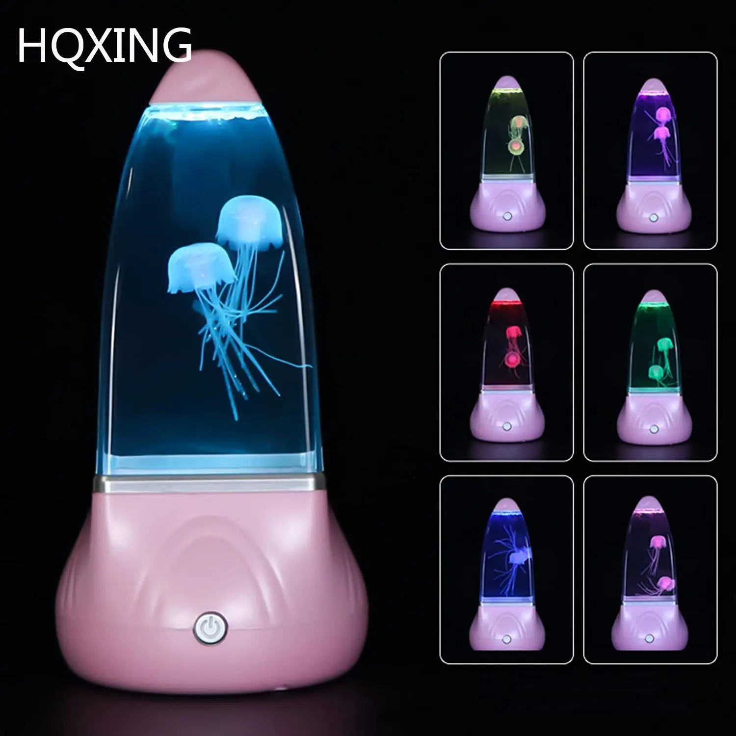 

HQXING Jellyfish Lava Lamp,Multi-Color Changing Night Light, Home Office Decoration Gifts For Kids Girls Boys Adult