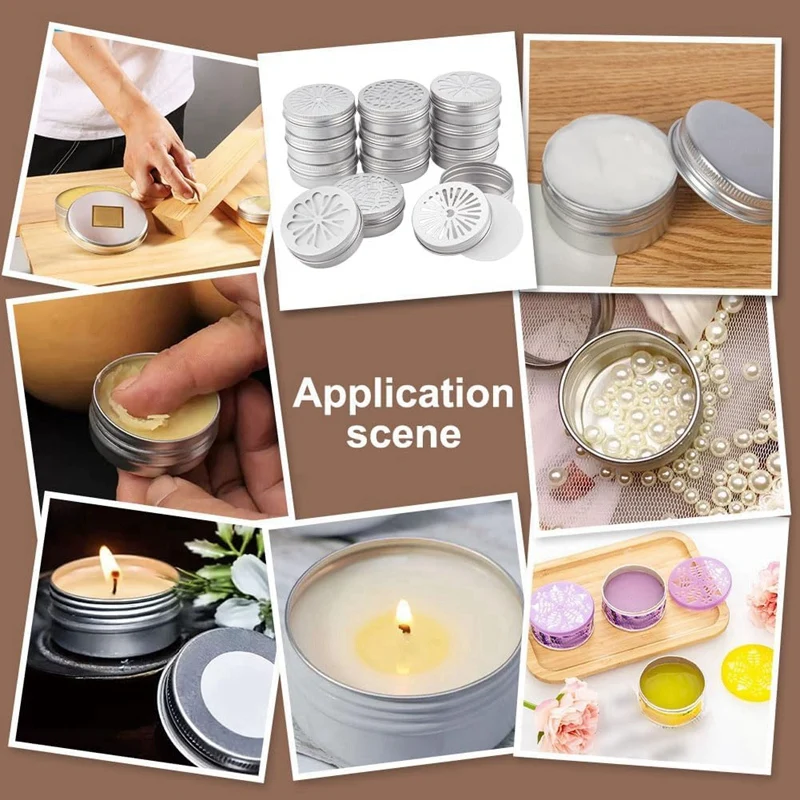 Lattine in alluminio da 12 pezzi contenitore rotondo in stile 3 lattine vuote da 2 once con coperchi vuoti contenitori per spezie riutilizzabili