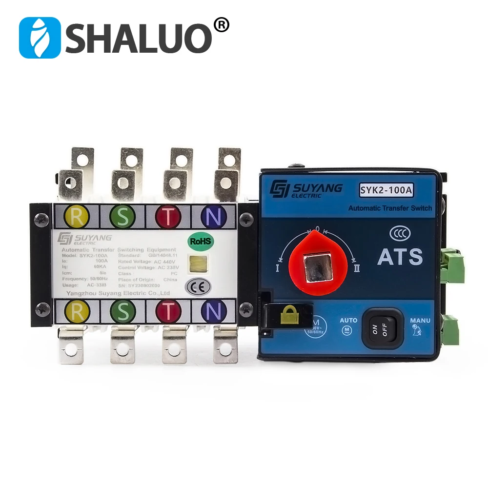 Imagem -02 - Suyang-placa de Controle Universal do Interruptor de Transferência Automática Poder Duplo Gerador Diesel Parte Syk2100a 160a 4p Ats ac 220v
