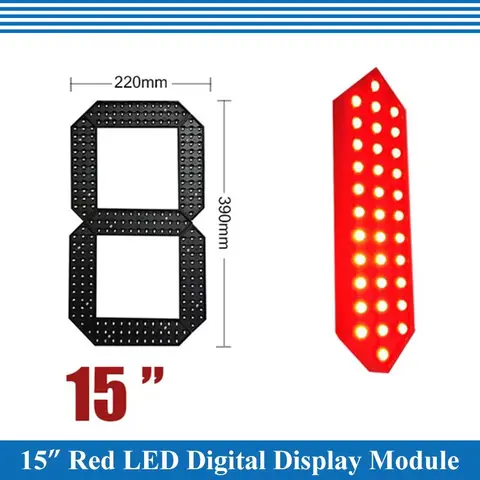 4pcs/lot 15" Outdoor 7 Seven Segment LED Digital Number Module for Gas Price LED Display module