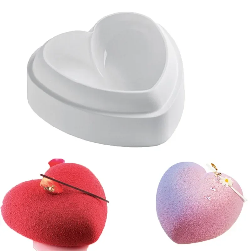 

Love-Heart Shape Pastry Mouss Cake Silicone Mold Chocolate Ice Cream Dessert Baking Tools Tray Mold Kitchen Bakeware Accessorie