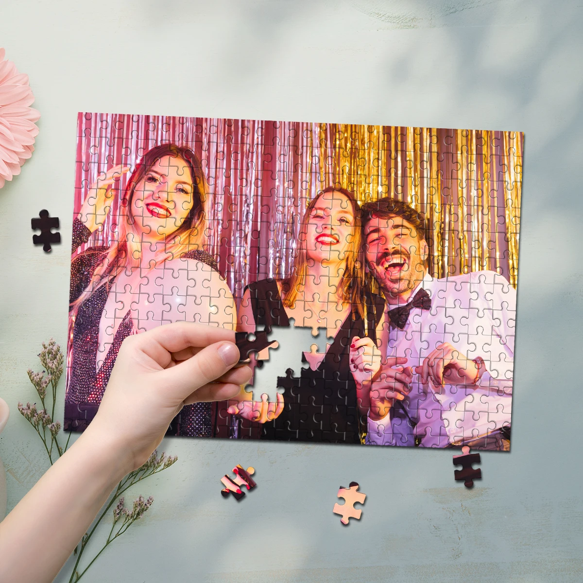 35/300/500/1000pcs Personalized Custom Photo Puzzle scenery Custom Photo Portrait Puzzle Handmade Birthday Gift Custom Puzzle As