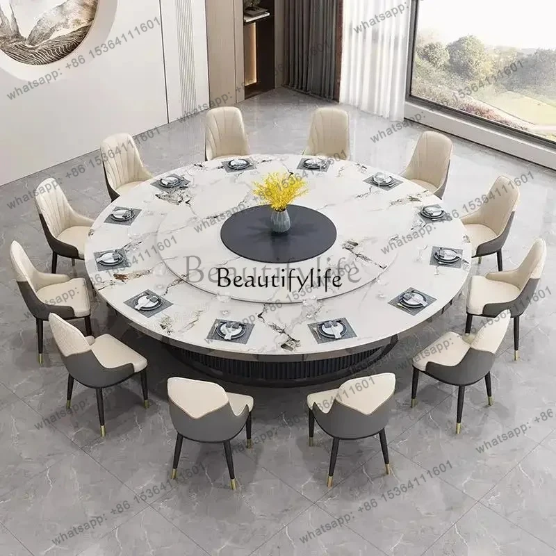 FG10High-end hotel large round table electric turntable hotel restaurant box for 20 people high-end