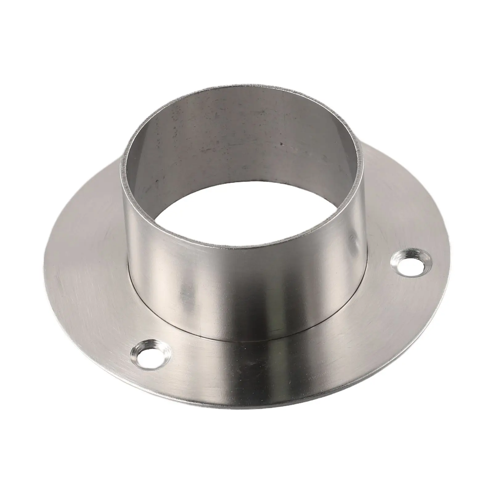 38/51mm Stainless Steel Flange Seat Wardrobe Hanger Rails Wall Rail Round Connection Flange Bracket Seat Fixing Hardware