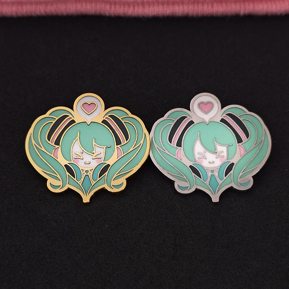 Anime merchandise, music, girls, enamel brooches, pink heart badges, cosplay clothing, accessories, clothes, schoolbags, jackets view 6