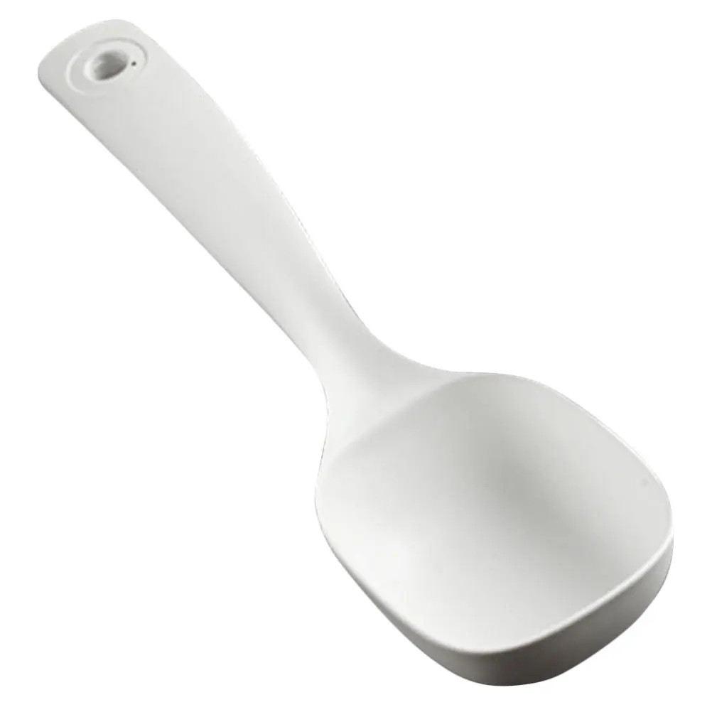 Long Handle Soup Ladle Pp Material Multipurpose Kitchen Serving Spoon For Porridge Rice Soup Canteen Restaurant Use