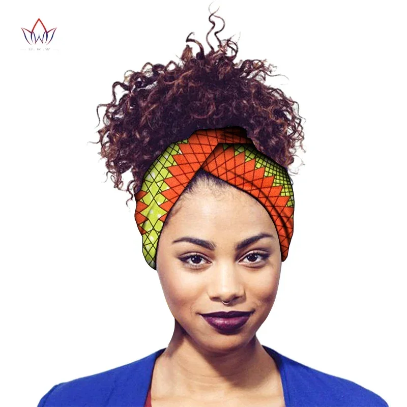 Africa Ankara Print Bandana Headscarf for Women BINTAREALWAX African Women Cotton Headbands Casual Fashion Style wyb736