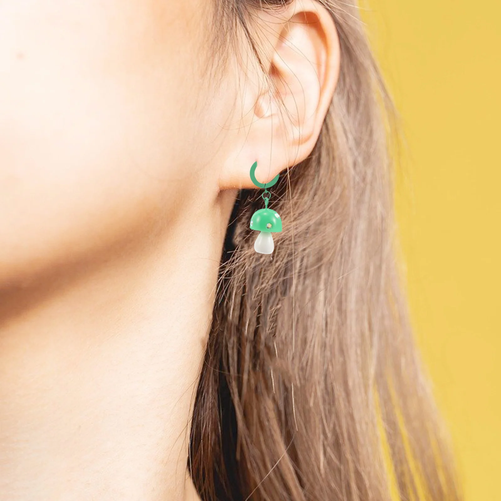 

Cute Resin Mushroom Earrings for Girls Lightweight Fun Unique Piercing Jewelry Adorable Mushroom Accessories for Women