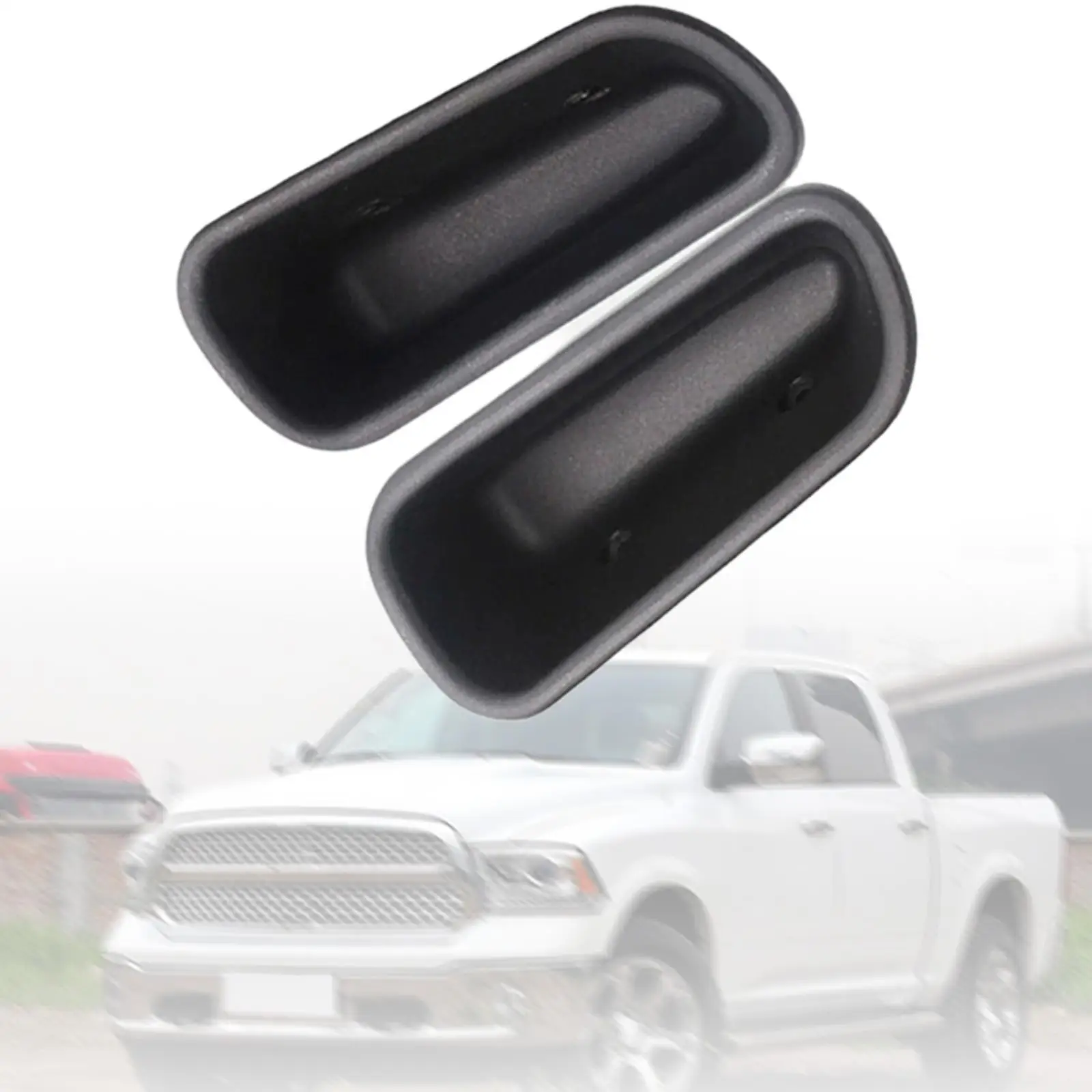 

2x Front Door Pull Handle Cup Sturdy Wear Resistance Fine Surface Processing Easy to Mount 04741404 for Dodge RAM 3500