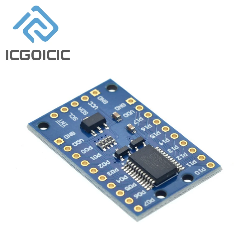 PCF8575 Модуль расширения порта ввода-вывода I2C — 16 портов расширения, 2,5-5,5 В постоянного тока — совместим с Arduino