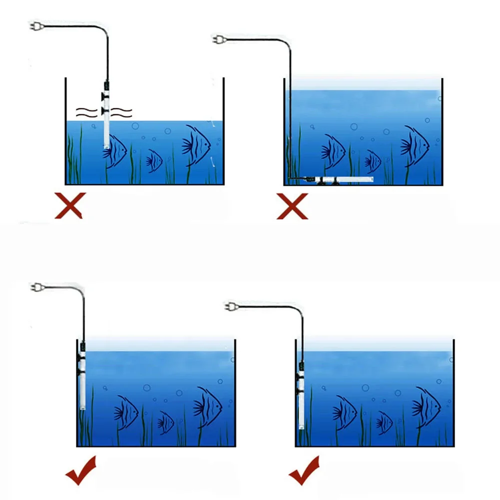 Tauchbarer Aquarium-Heizer, 25/100/200/300W, Heizstab mit einstellbarer Temperatur, Thermostat-Aquarium-Heizer, Aquarium-Zubehör – Detail 9