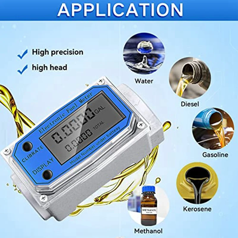 Fuel Flowmeter Accuracy Flow Meter For Measure Of Water Crude Oil, Methanol Gasoline Liquid Flow