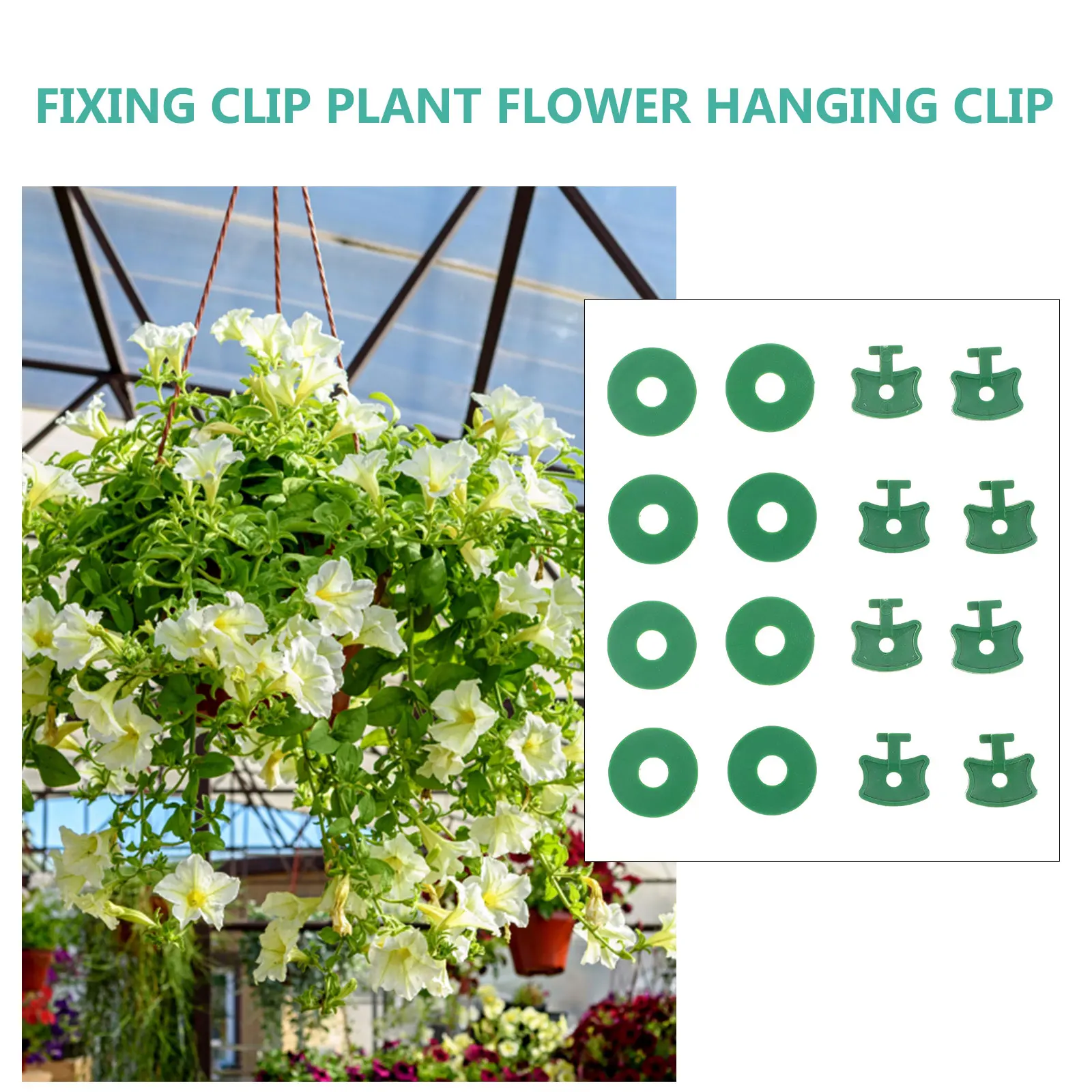 

50 Sets Greenhouse Fixing Clips Netting Shading Plant Hanging Hooks Hangers Accessories Durable Material Versatile Tools