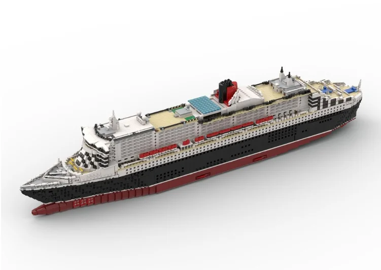 Voorraad 1:375 Schaal Klassieke Cruise Celebration Model Bouwstenen Moc Set Scheepswerf Transport Architectuur Collectie Speelgoed Cadeau