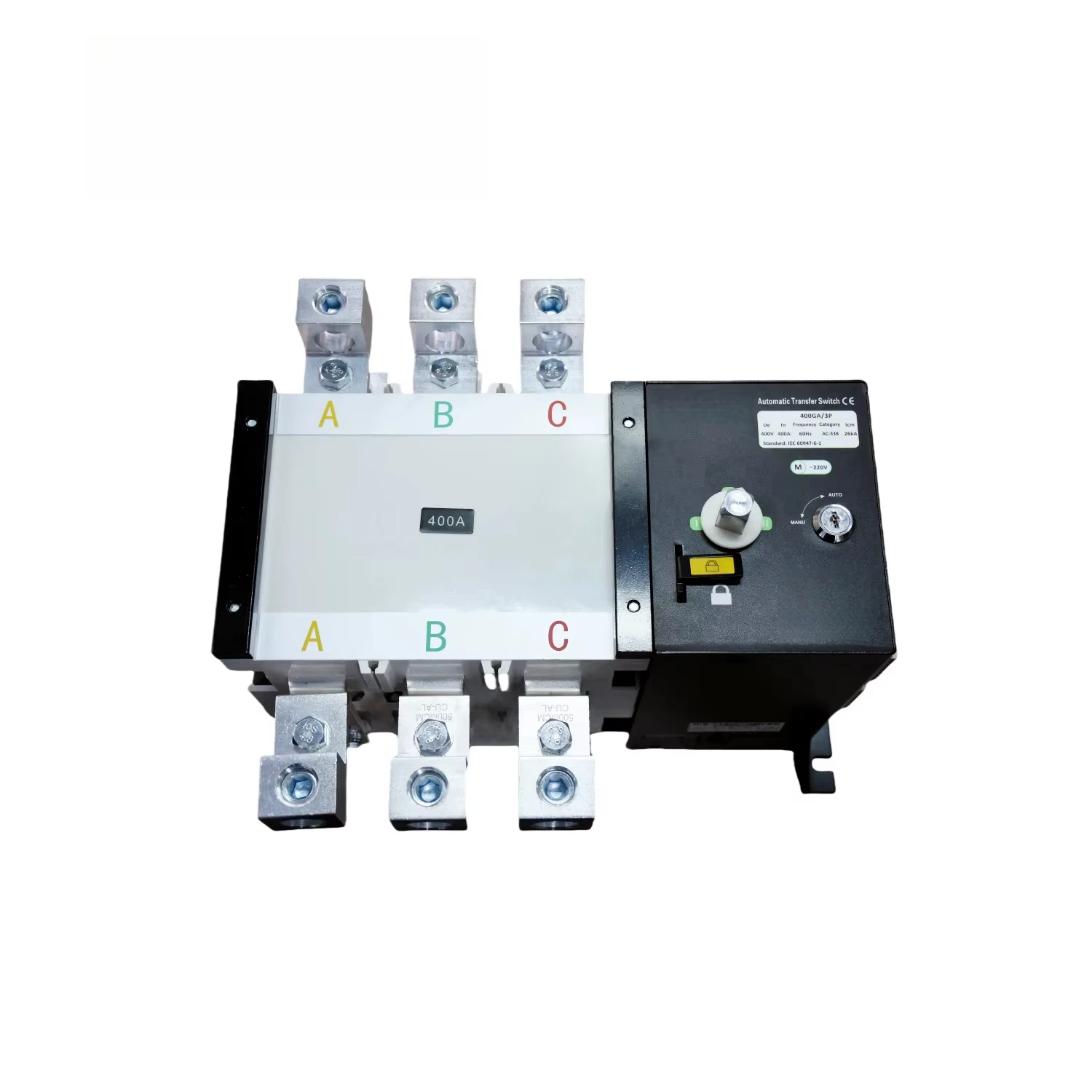 

123 YUYE 20 Years Factory ATS 400 Amps 3P 3 Phase Automatic Corridor Double Power Transfer Changeover Switch For Generator