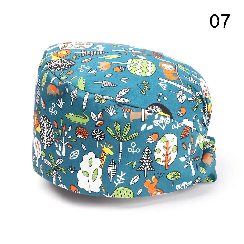 مرنة للمنزل جولة رقيق قبعة طباعة قبعات فرك قبعة الأزهار منتفخ