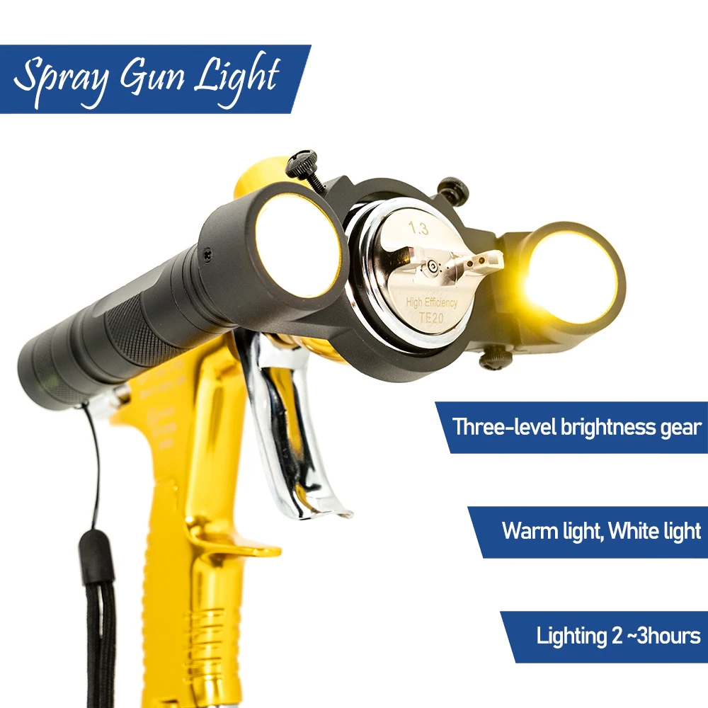 High quality Portable spray paint gun LED light Color correction lighting tool paint gun lights accessories