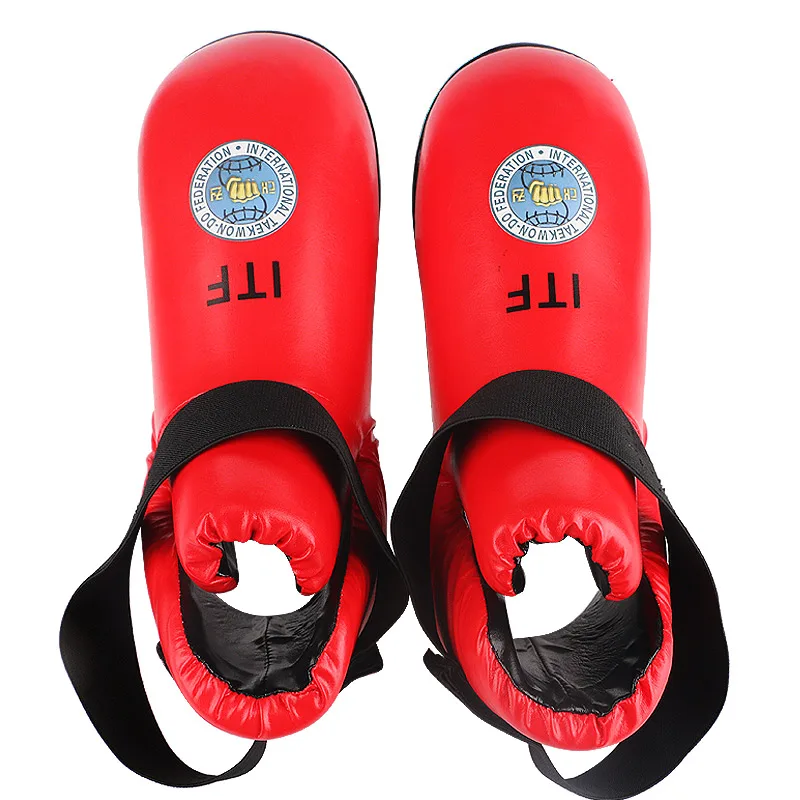 Taekwondo ITF Gloves Foot Guard Set Protector Ankle High Quality PU Leather ITF Protector Footwear Boot Boxing For Adult Child