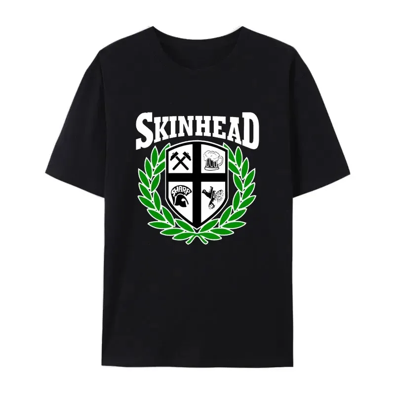 2024 New Arrival Skinhead Slogan Vintage T-shirt Design Mainland China Short Casual O-Neck Harajuku Oversized T Shirt