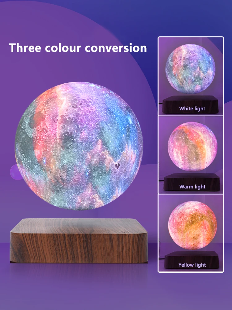 

LED Night Light Creative Touch Magnetic Levitation Galaxy Lamp 3 Colors Rotating Bedroom Bedside Atmosphere Nights Lighting