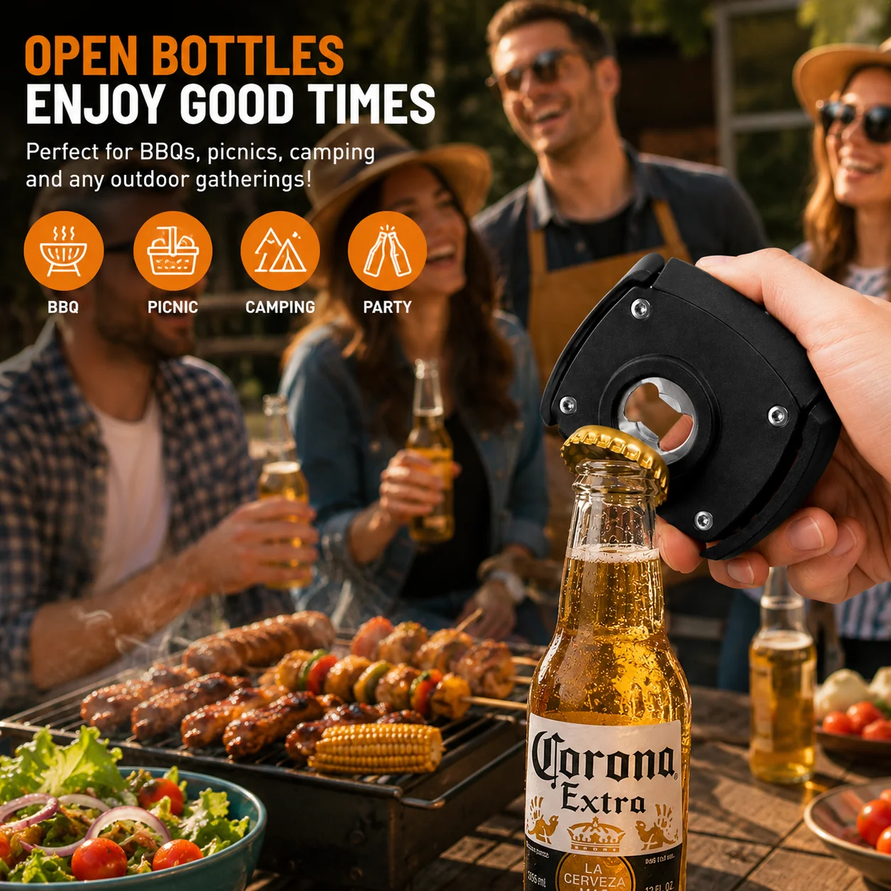 Heavy Duty Wall Mount Beer Bottle Opener Metal Cap Opener for Bar Pub Patio BBQ Party Kitchen Decorative Functional Home Bar Accessory