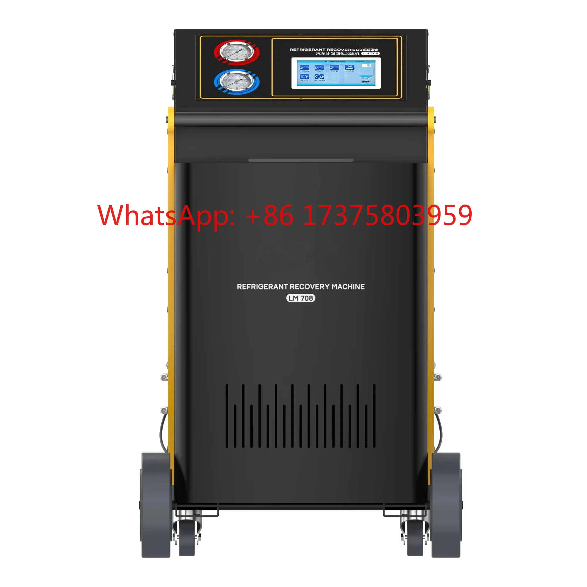 LM708 Automatic AC Auto Refrigerant Recovery Filling Machine R1234a&R-1234yf Refrigerant Dual-use Double Cylinder
