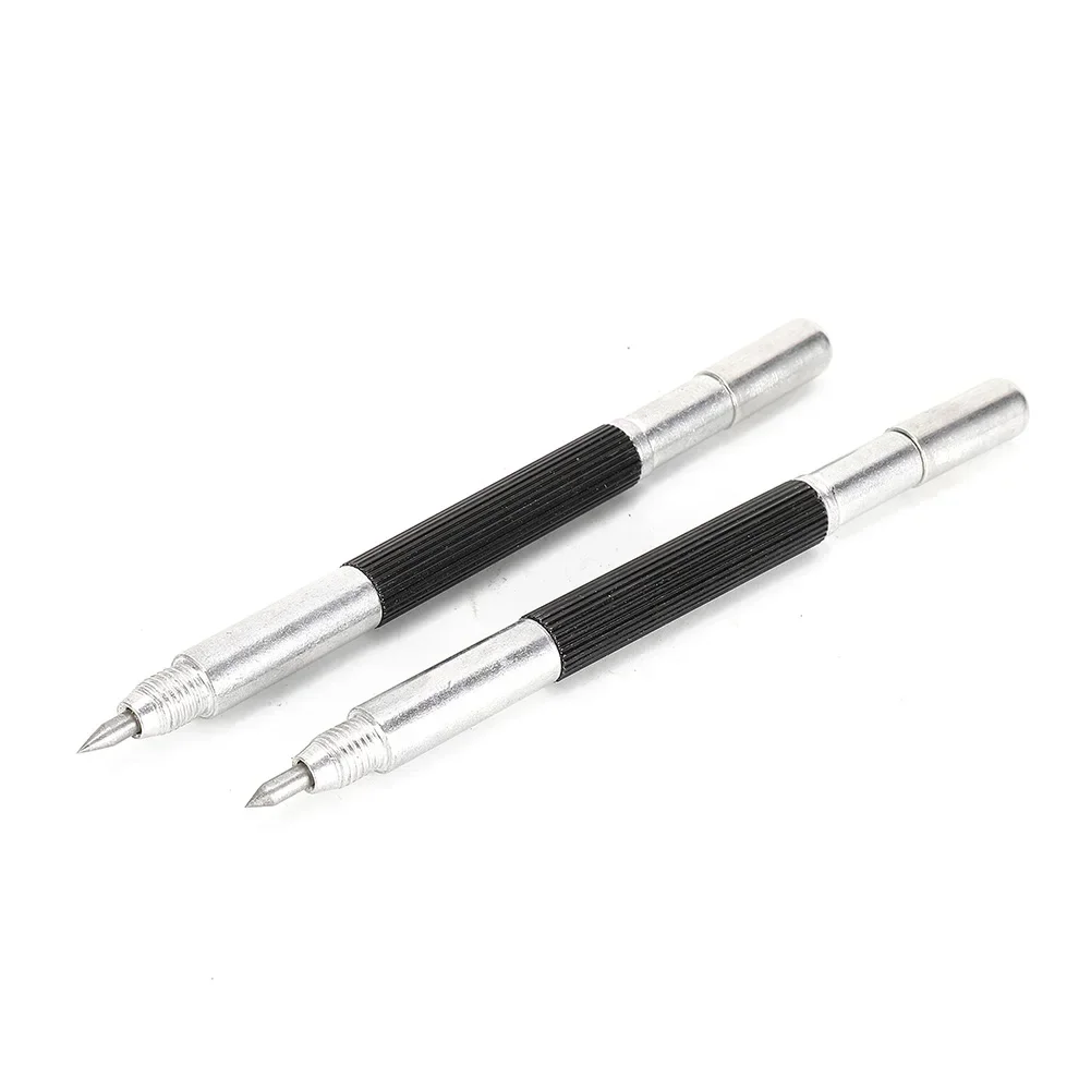 Double Ended Lettering Pen, Durable Prático Scribing Ferramentas, Lot Pack Set, Tungsten Carbide Tip, 2 Piece, 2Pcs