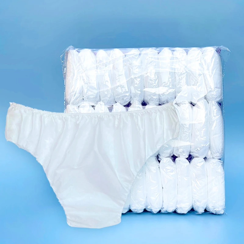 30pc/bag Non Woven Fabric Breathable Disposable Panties Unisex Business Trips Hotel Spa Wash-Free Briefs Menstruation Underwear