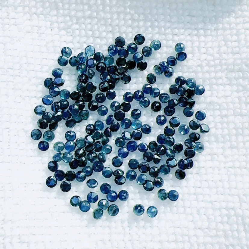 2.5mm Natural Sapphire Loose Gemstones Whole Sale Price Genuine Chinese Sapphire Beads for Jewelry DIY 4
