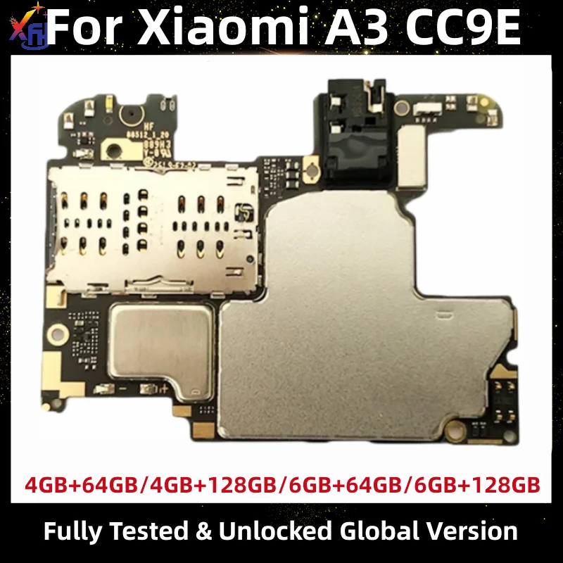 

Motherboard for Xiaomi Mi A3, Unlocked Mainboard, Global Version, Logic Board, with Full Chips