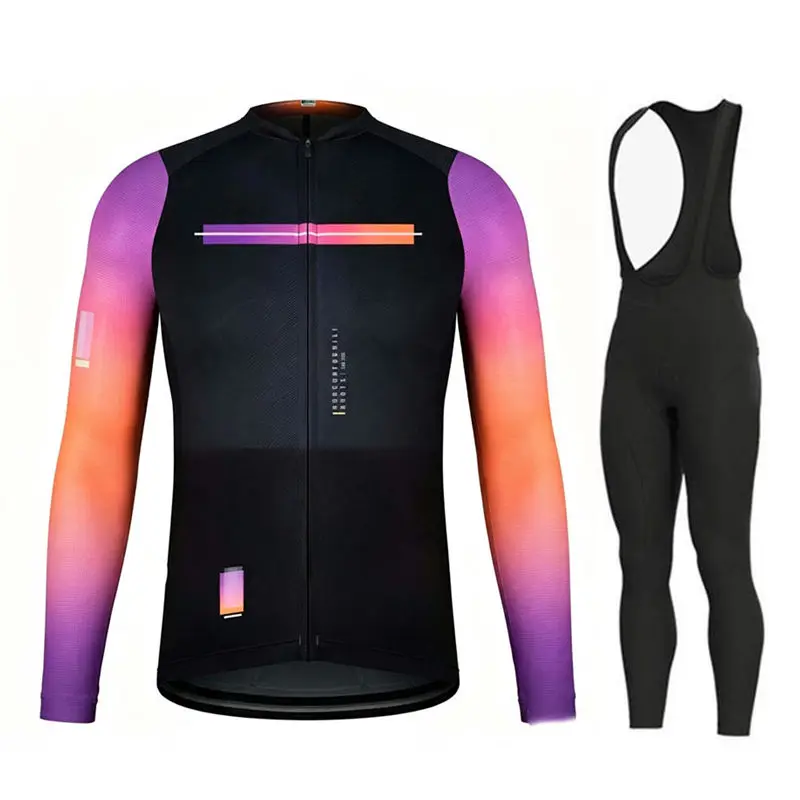 Neues Pro-Team Atmungsaktives Herren-Langarm-Radtrikot-Set für Frühling und Herbst, Mountainbike-Bekleidung, Ropa Ciclismo
