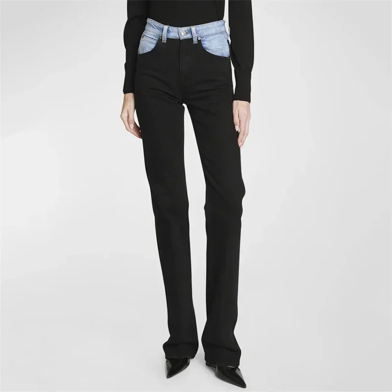 Женские джинсы Роскошные мешковатые джинсы Y2k элегантные восстанавливающие древние путь 2024 женские брюки с высокой талией корейские отзывы множество