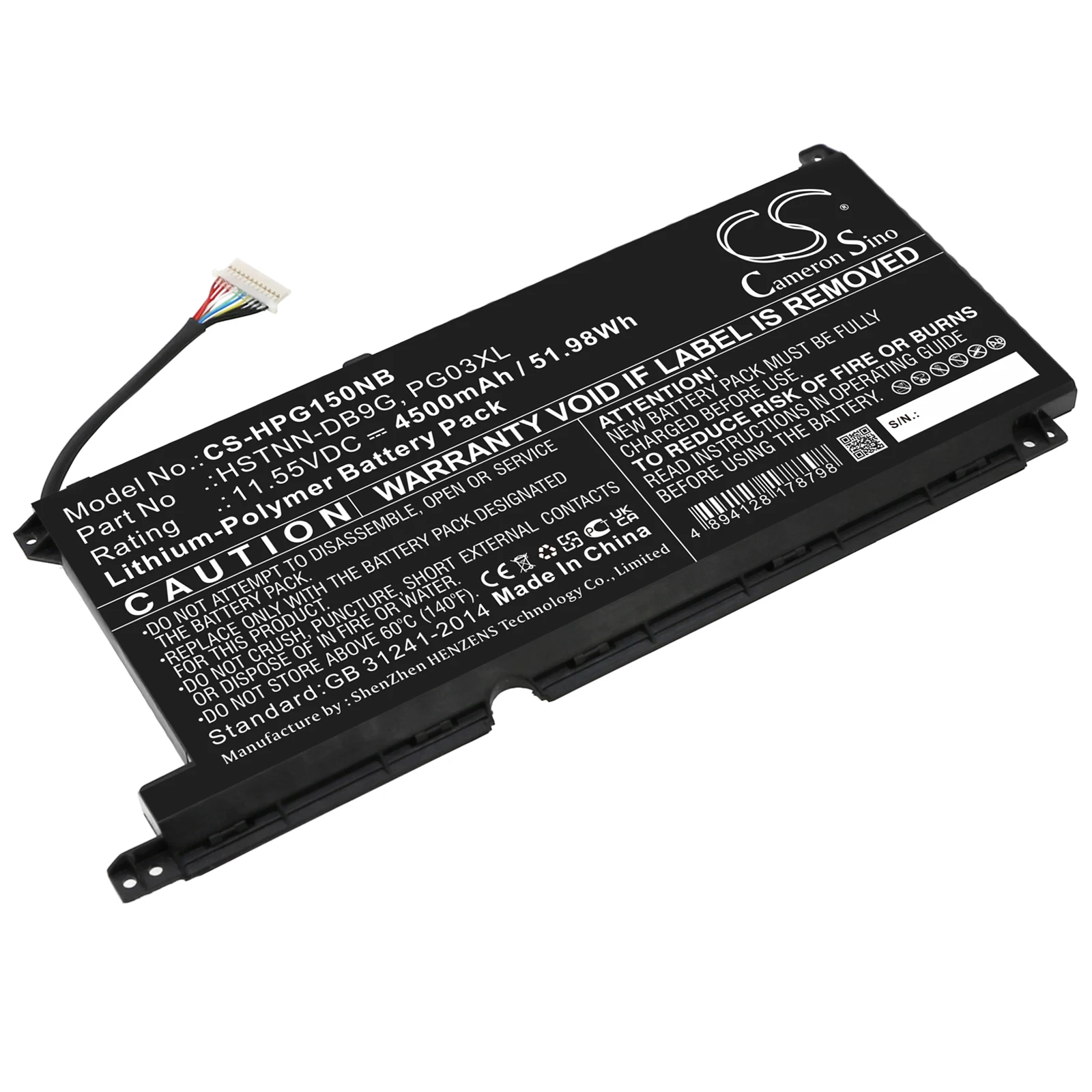 CS Notebook Laptop Battery for HP Pavilion Gaming 15-ec0020ng DK0397NIA 1037TX 0035NB 0016NU Fits HSTNN-DB9G PG03052XL PG03XL