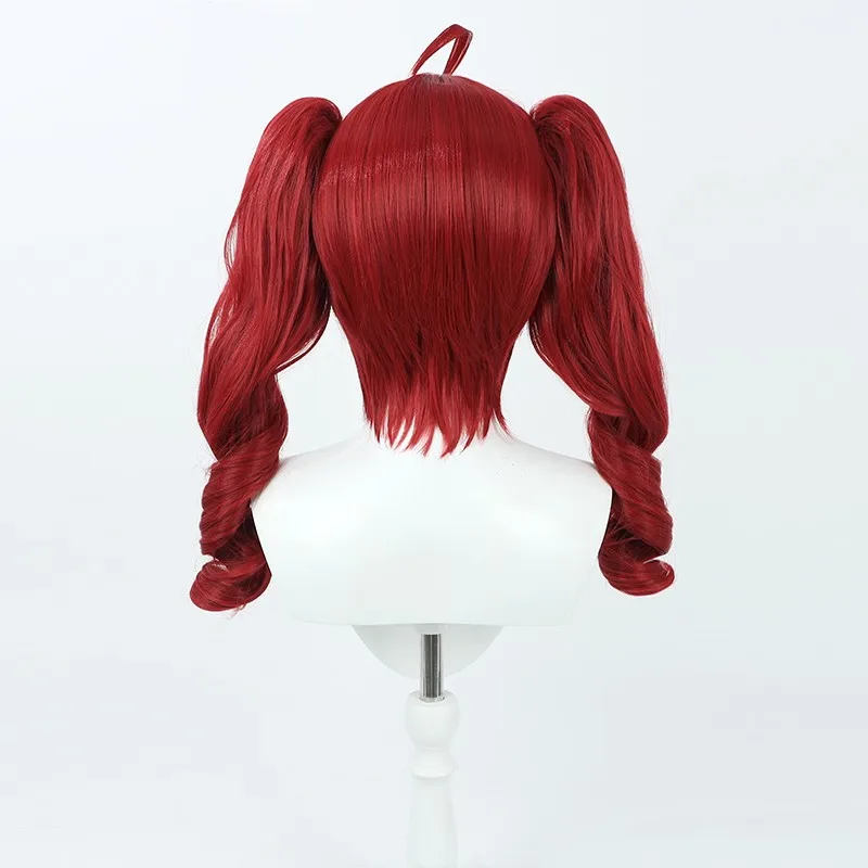 Parrucca cosplay Anime Kasane Teto da donna, coda di cavallo rossa carina, capelli sintetici resistenti al calore