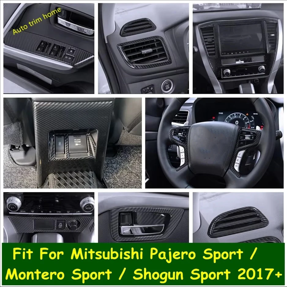 Air AC Vent Door Handle Bowl Steering Wheel Cover Trim For Mitsubishi Pajero Sport / Montero Sport / Shogun Sport 2017 - 2021